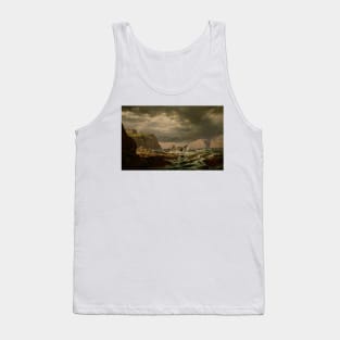 Shipwreck on the Coast of Norway by Johan Christian Dahl Tank Top